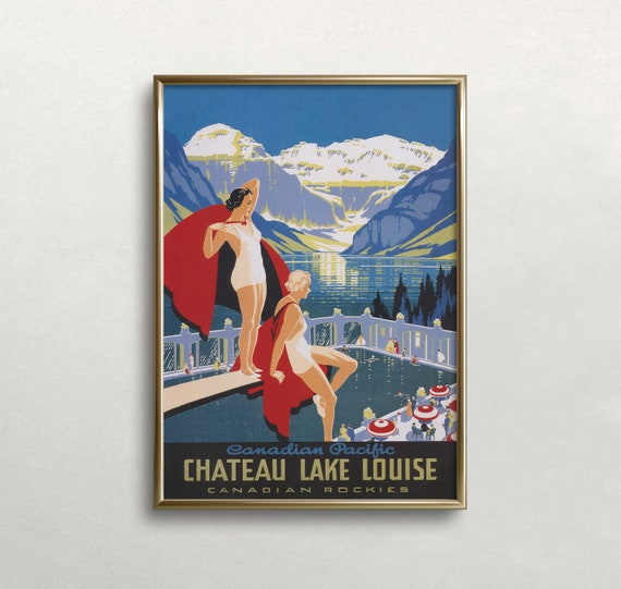 Lake Louise Vintage Travel Poster: Canada Wall Art (Digital Download)