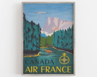 Vintage Canada Travel Poster: Colorful Wall Art (Digital Download)