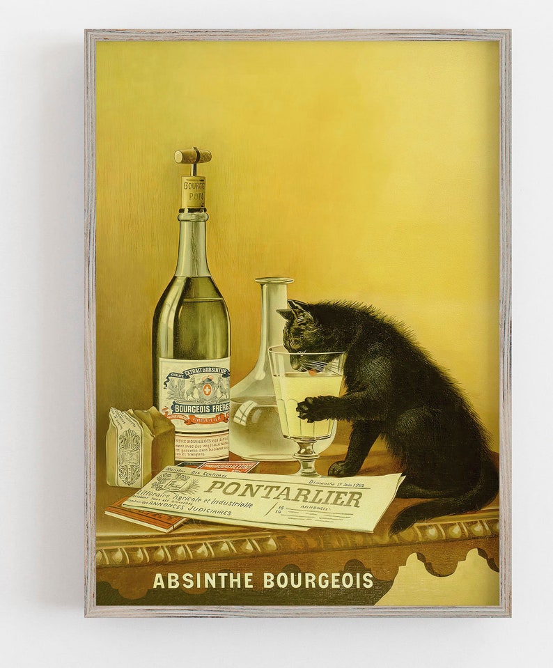 Bar Wall Art Gallery Wall Art Vintage Wall Art Beverage Etsy