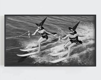 Wasserski Hexen: Lustiger Halloween Rahmen (Digitaler Download)