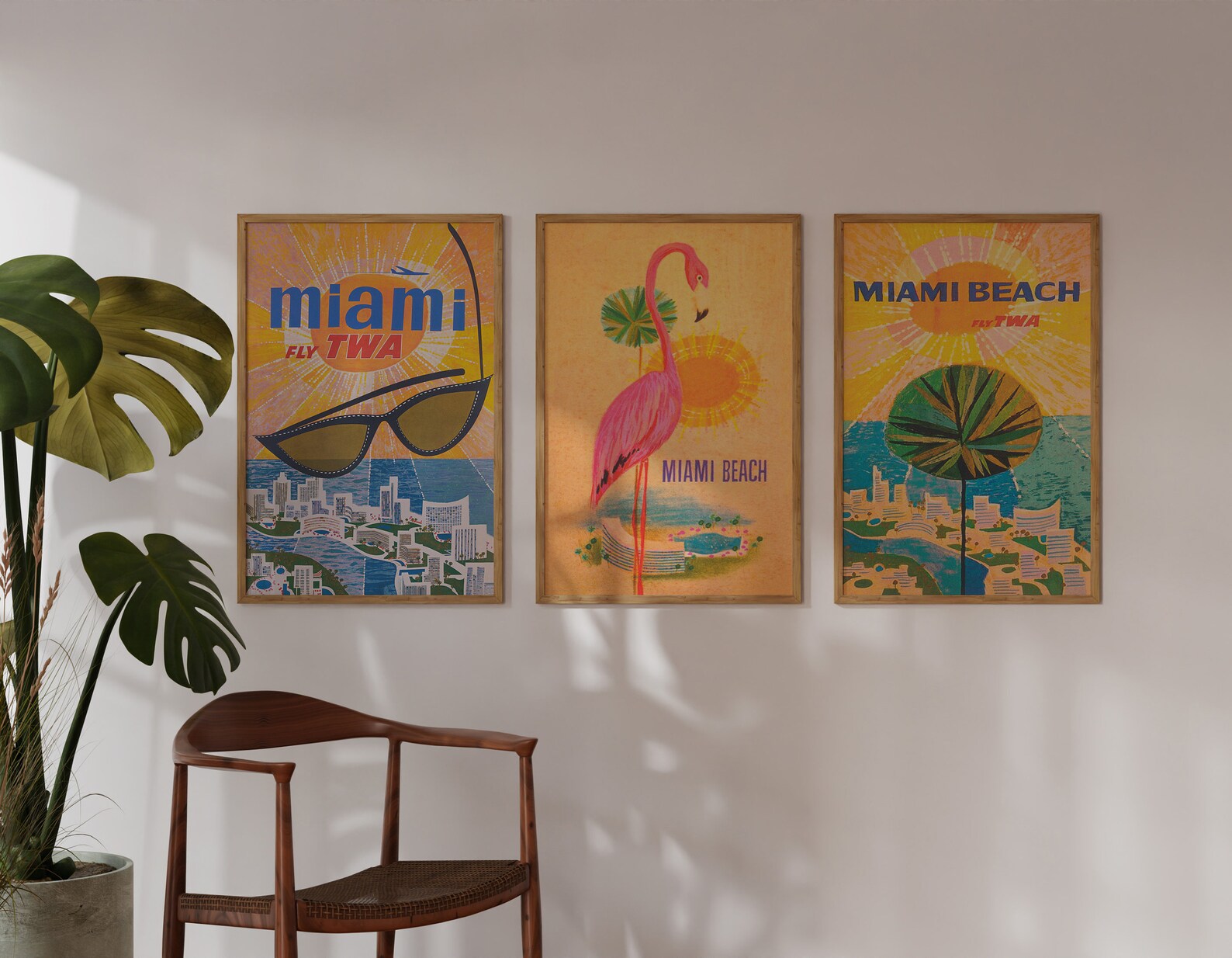 Miami Wall Art Vintage Wall Art Retro Wall Decor Miami Etsy