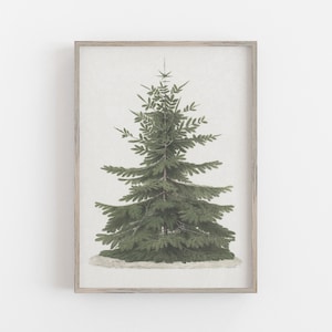 Christmas Tree Art | Vintage Christmas Art | Emerald Green Art | Vintage Christmas Tree Print | Digital DOWNLOAD | PRINTABLE Wall Art #218