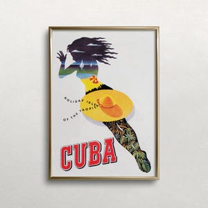 Kuba Vintage Reise Poster: Retro Strand Wand Kunst (Digitaler Download)
