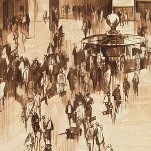 Vintagetryck av Grand Central Station: Resekonst i New York (digital nedladdning) bild 9
