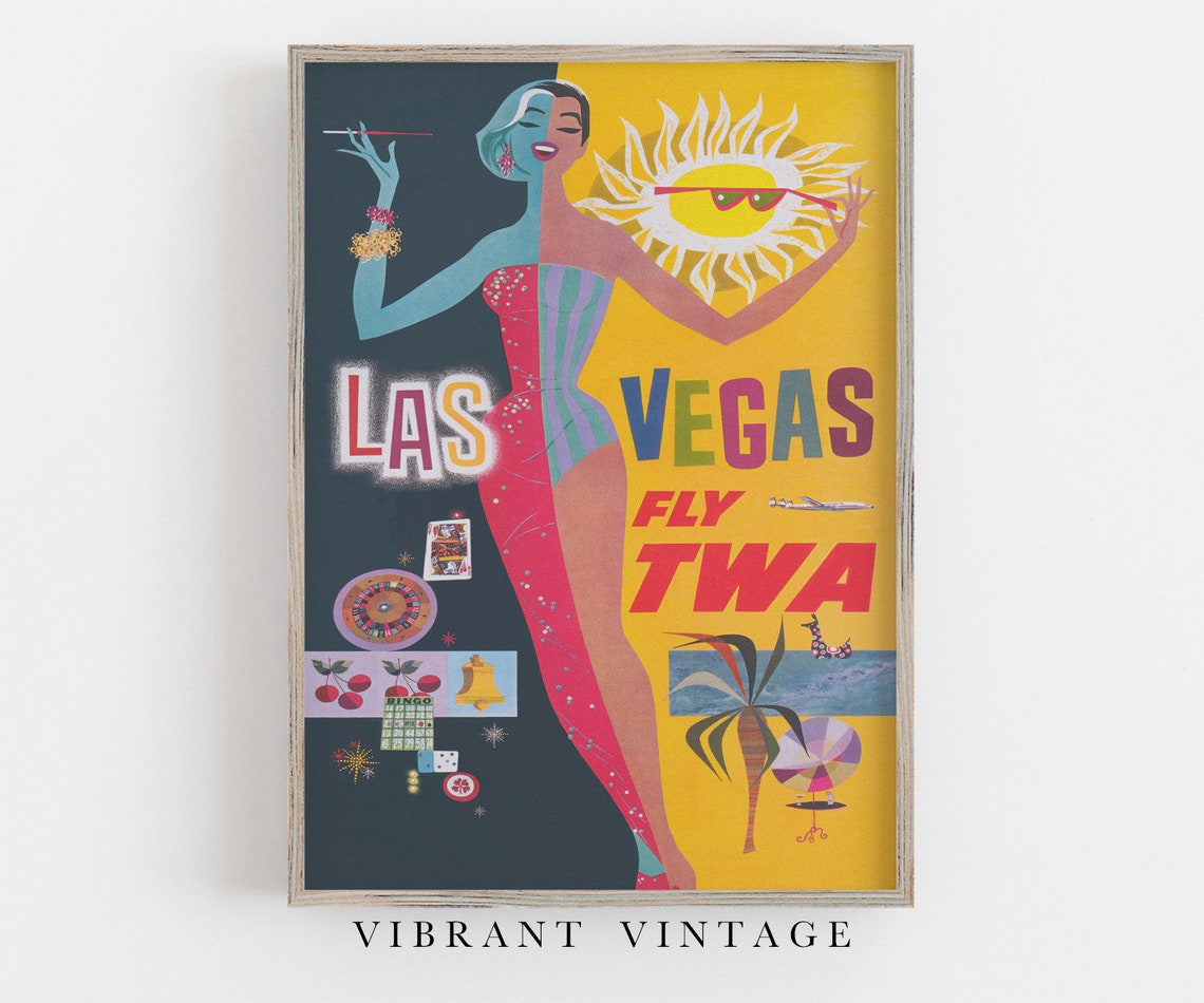 Retro Travel Posters Gallery Wall Art Vintage Wall Art Etsy