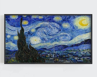 Samsung Frame TV Art, Starry Night Wall Art, Van Gogh Art, Colorful Wall Art, Vintage Wall Art, Digital DOWNLOAD, Digital Art for Tv