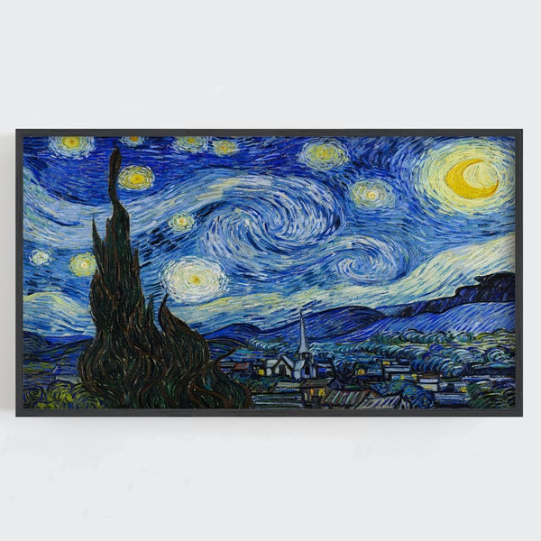 Samsung Frame TV Art, Starry Night Wall Art, Van Gogh Art, Colorful Wall Art, Vintage Wall Art, Digital DOWNLOAD, Digital Art for Tv