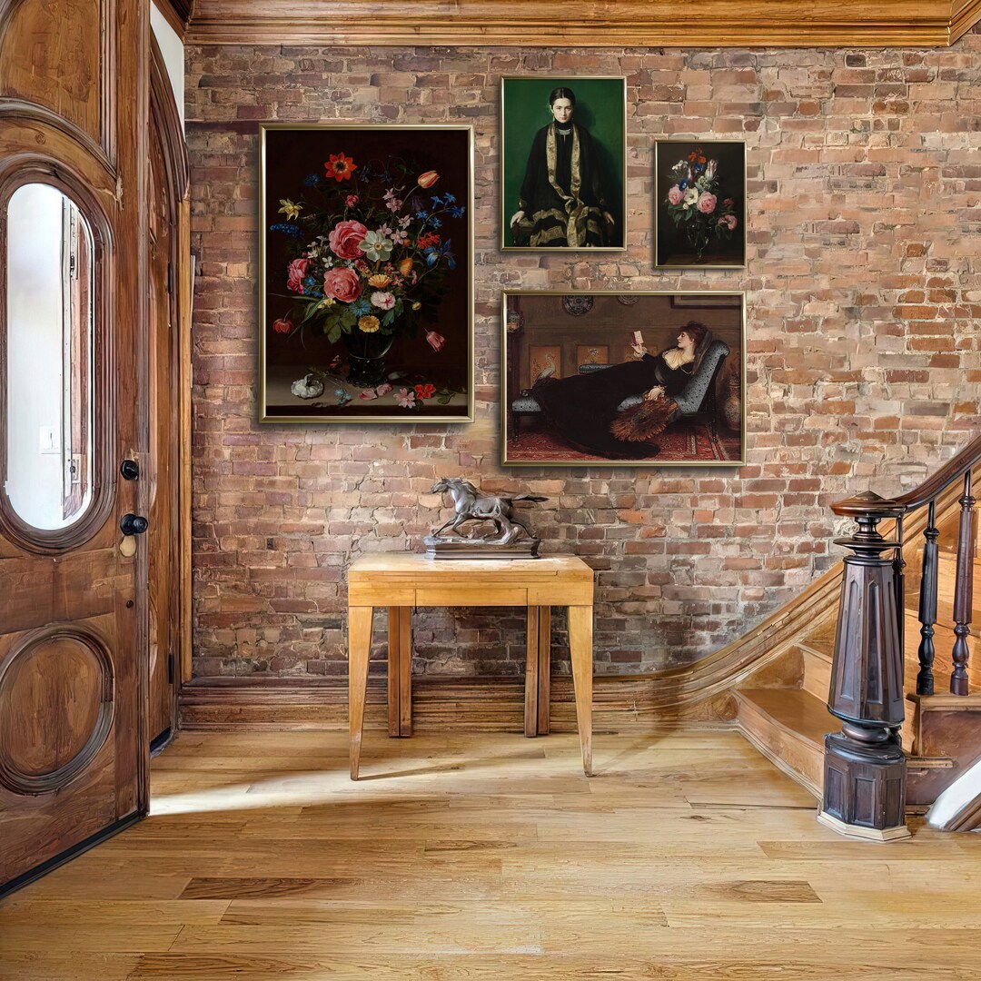 Moody Vintage Art, Gallery Wall Art, Dark Academia Art, Dark Aesthetic