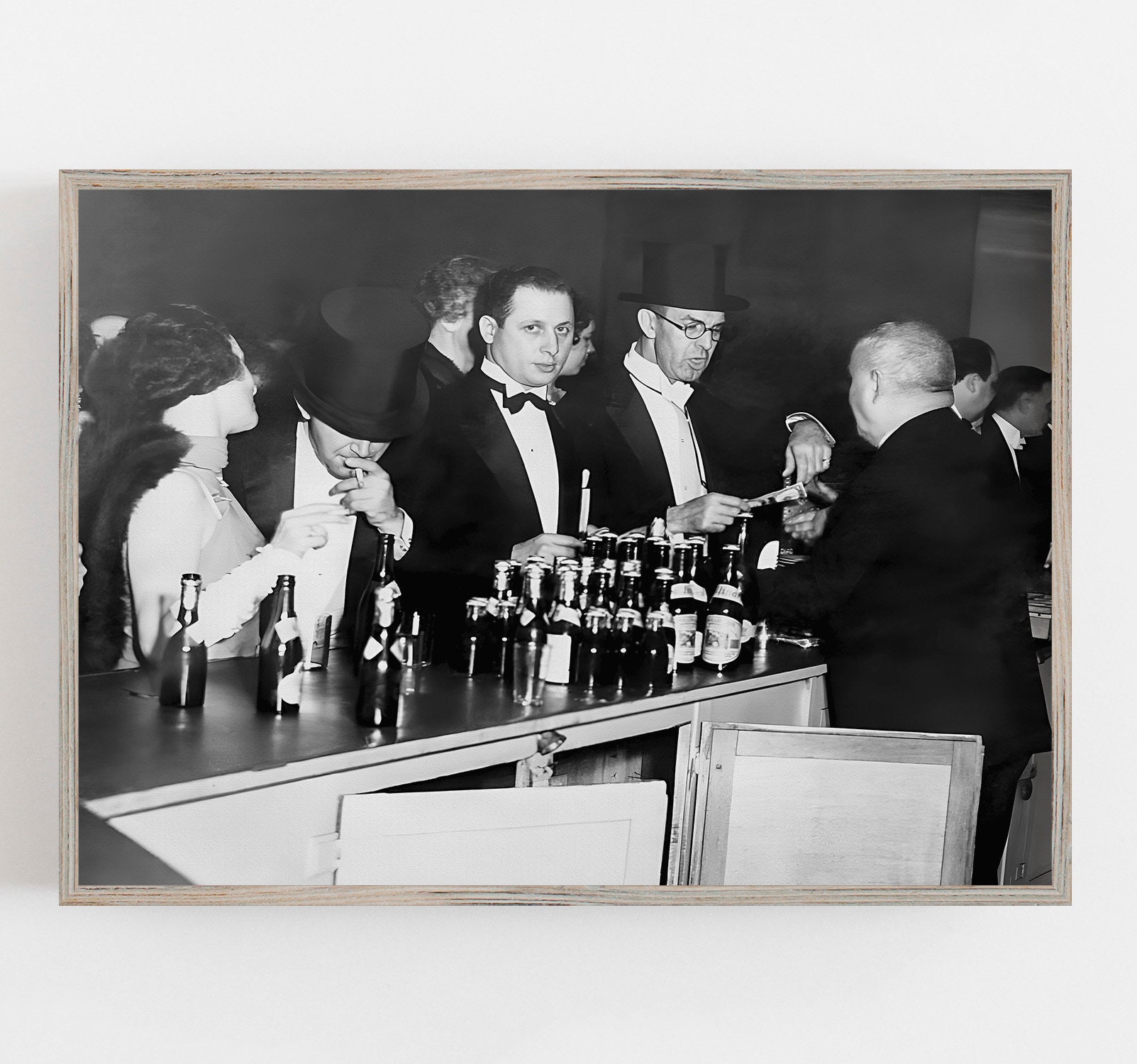 Prohibition Wall Art Black and White Art Vintage Wall