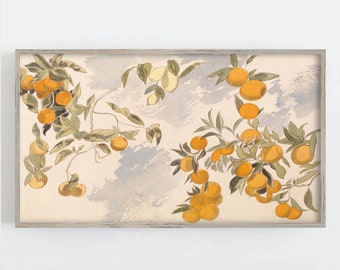 Orange Branch Vintage Art, Farmhouse TV Art (Digital Download)