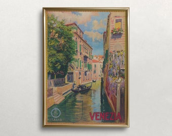 Venice Wall Art, Venice Travel Poster, Italy Wall Art, Vintage Wall Art, DIGITAL DOWNLOAD, PRINTABLE Art, Large Wall Art