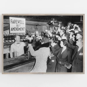 Prohibition Ends Vintage Art Print: Bar Wall Decor (Digital Download)
