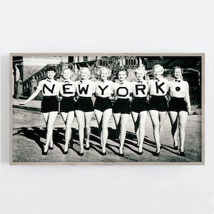 Samsung Frame TV Art, Arte de pared de Nueva York, Blanco y negro, Arte de pared vintage, Bailarinas, DESCARGA digital, Arte de TV digital