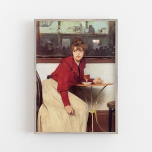 Woman Portrait | Vintage Wall Art | Muted Neutral Colors | Antique Print | Cafe Wall Decor | Digital DOWNLOAD | PRINTABLE Wall Art #82
