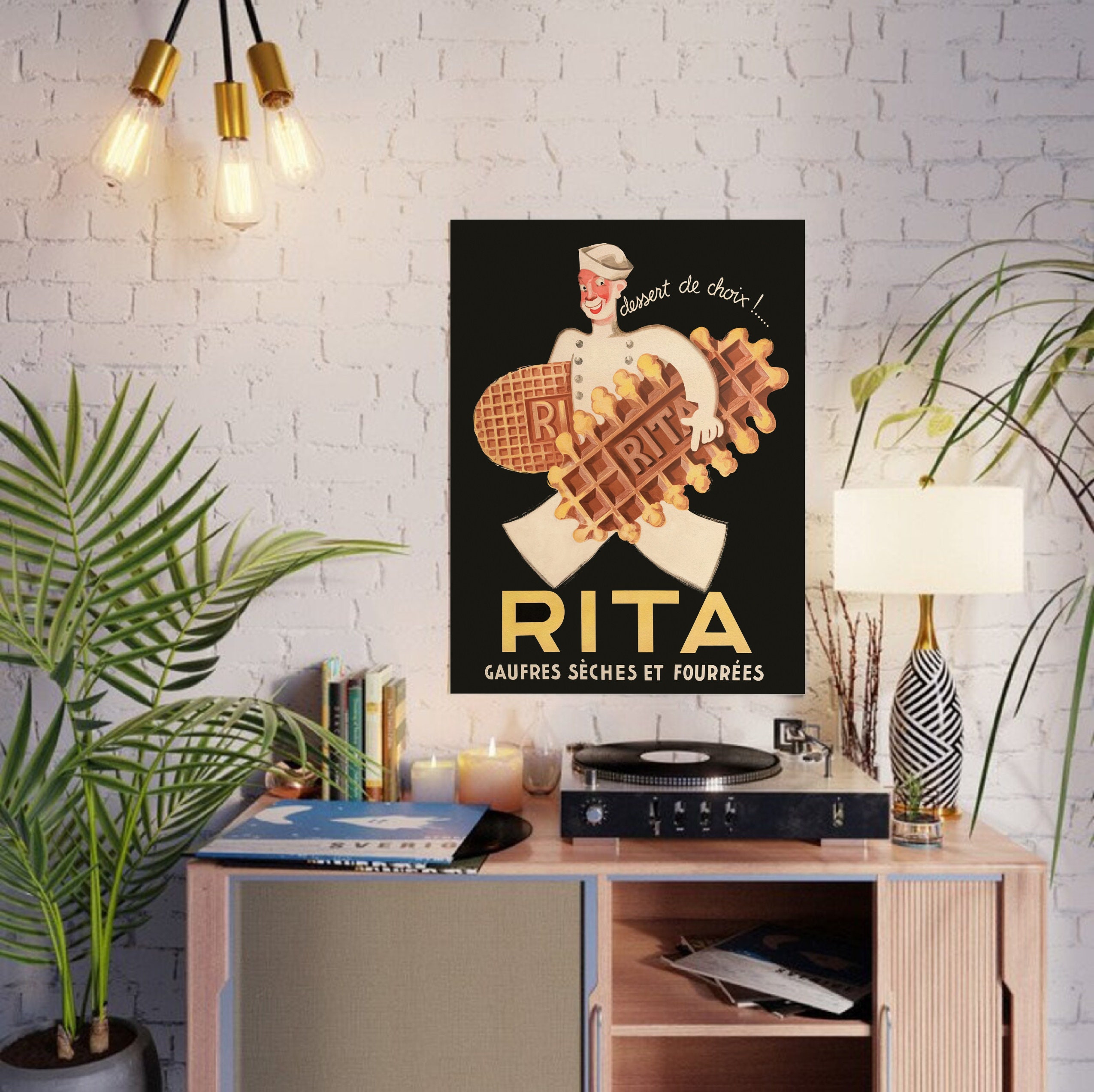 Rita Cookies Vintage Poster: French Food Wall Art (digital