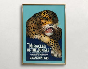 Cheetah Art Print: Colorful Safari; Vintage Cheetah, Animal Wall Decor (Digital Download