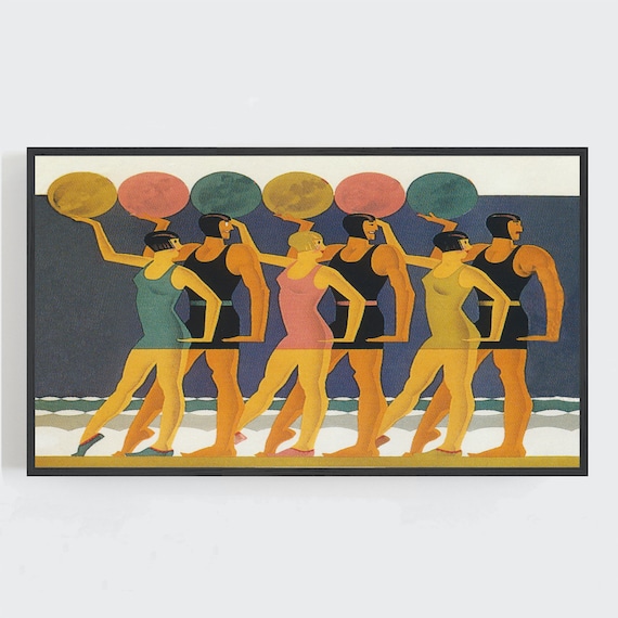 Samsung Frame TV Art, Art Deco Decor, Summer Wall Art, Swimwear Wall Art, Vintage Wall Art, Digital DOWNLOAD, Digital Art for Tv