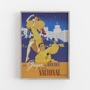 Havanna Kuba Vintage Reiseplakat: Retro Wandkunst (Digitaler Download)