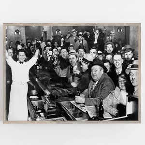Prohibition Bar Print: Vintage Black and White Wall Art (Digital Download) image 7