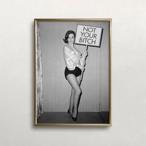 Feminist Gallery Wall Art: Black and White Female Empowerment (Digital Download) image 7
