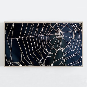 Halloween Spider Web Frame TV Art: Spooky Wall Decor (Digital Download)