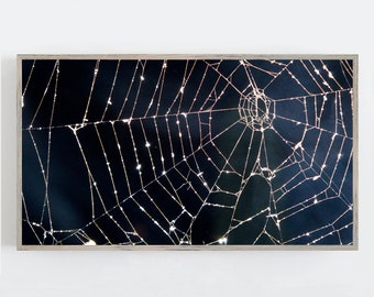 Halloween Spider Web Frame TV Art: Spooky Wall Decor (Digital Download)