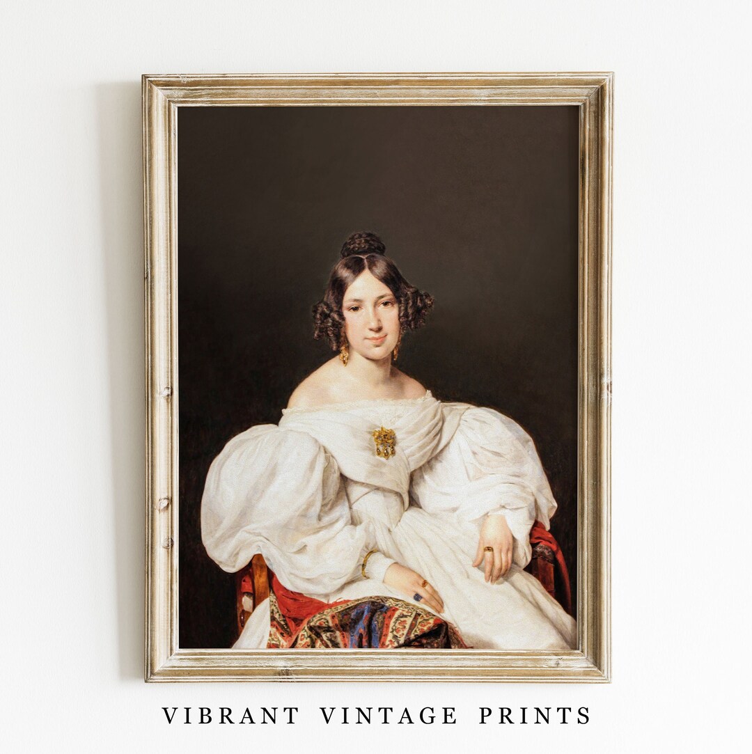Woman Portrait | Vintage Woman Art | Vintage Wall Art | Antique Wall ...