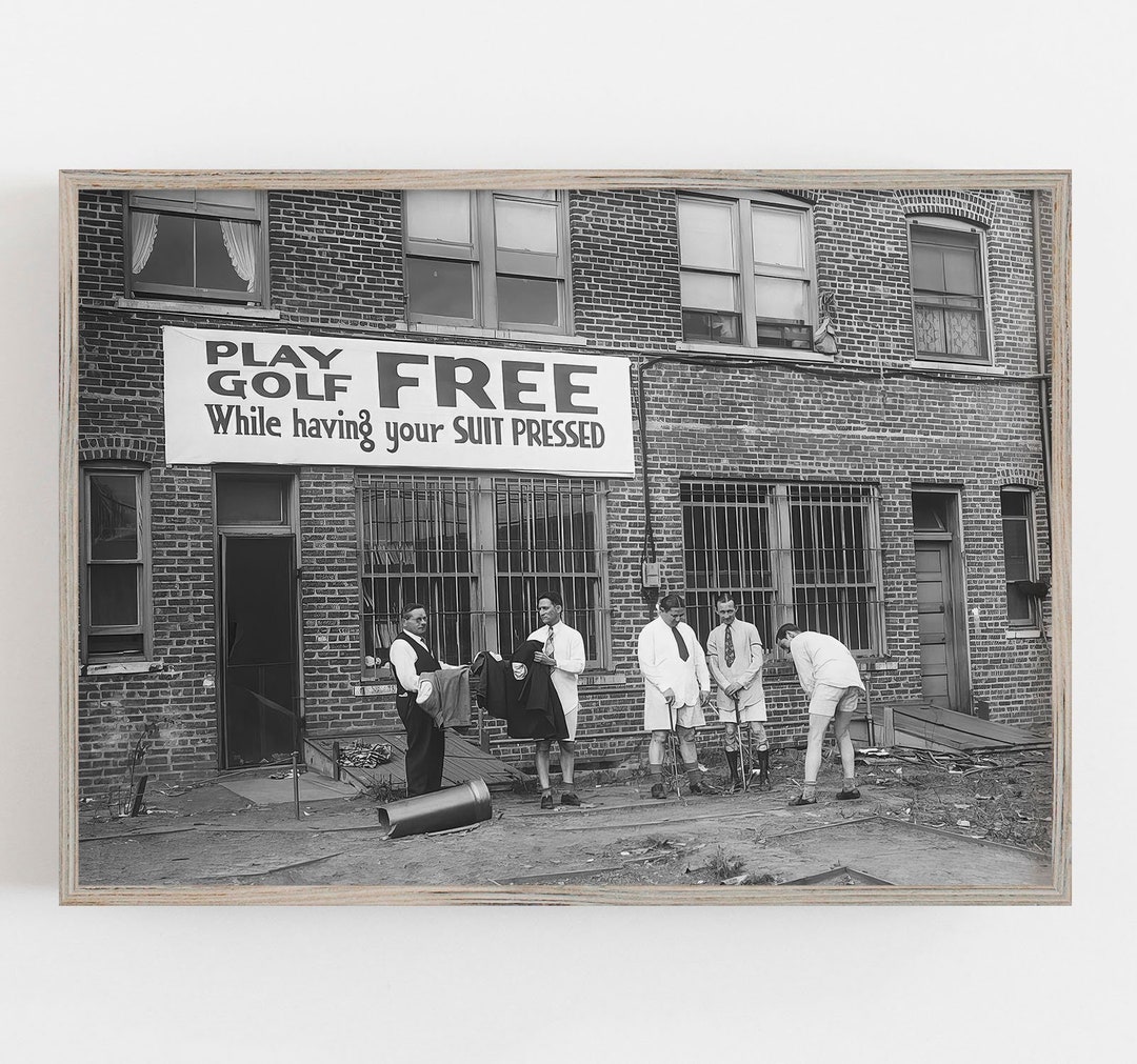 Golf Wall Art, Black and White Art, Golf Print, Vintage Wall Art, Funny