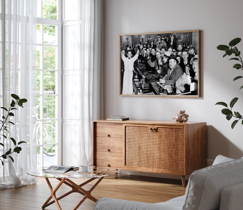 Prohibition Bar Print: Vintage Black and White Wall Art (Digital Download) image 5