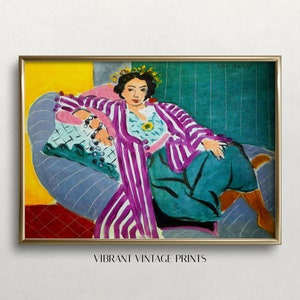Matisse Frau in lila Robe Vintage Kunstdruck (Digital Download)