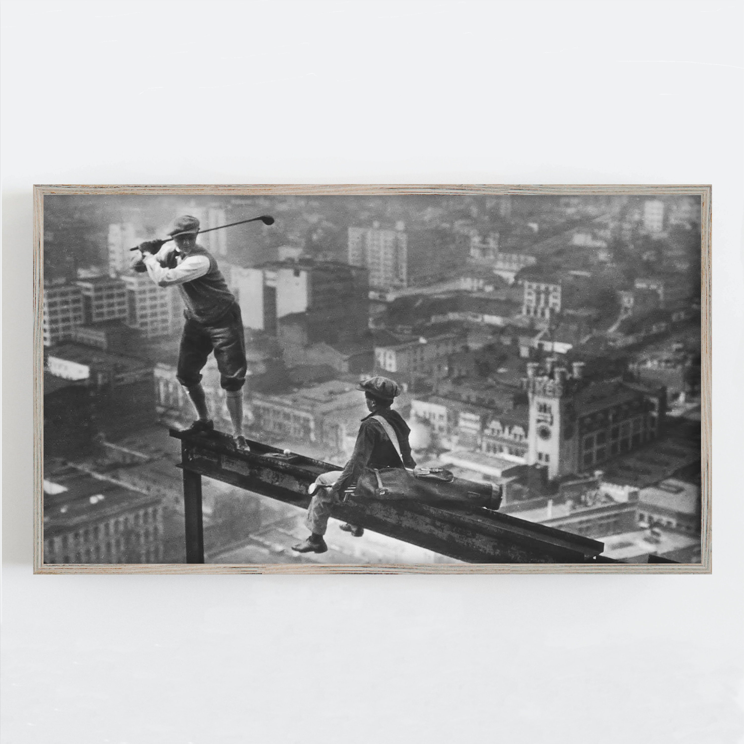 ビルウォー　ゴルフ　風景画 Golf on Skyscraper - Etsy
