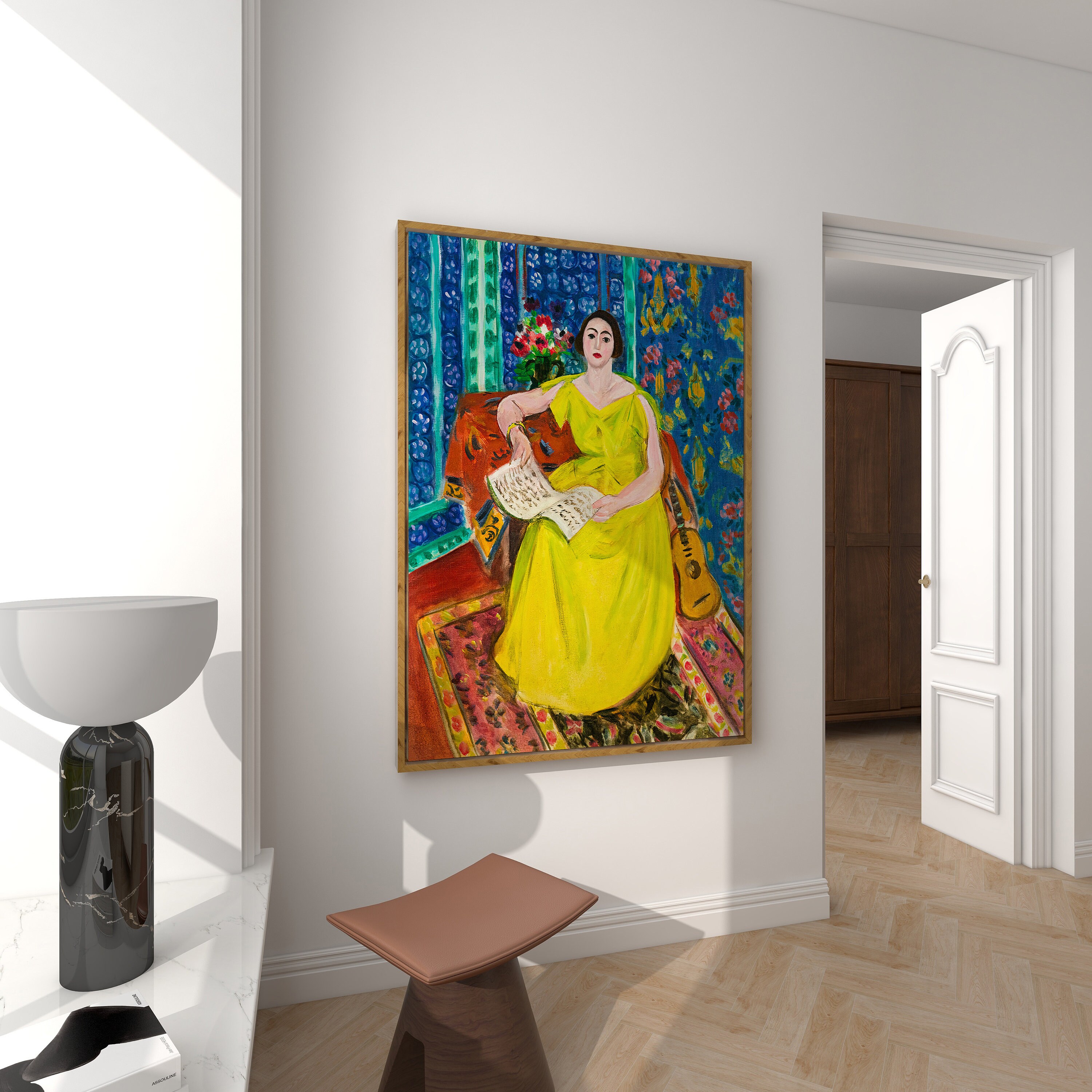 Matisse Print | Lady in Yellow Dress, Vintage Portrait (digital ...
