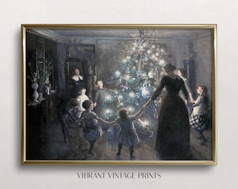Christmas Wall Art | Vintage Wall Art | Christmas Tree Art | Victorian Wall Decor | Holiday Wall Decor | DOWNLOAD | PRINTABLE Wall Art #377