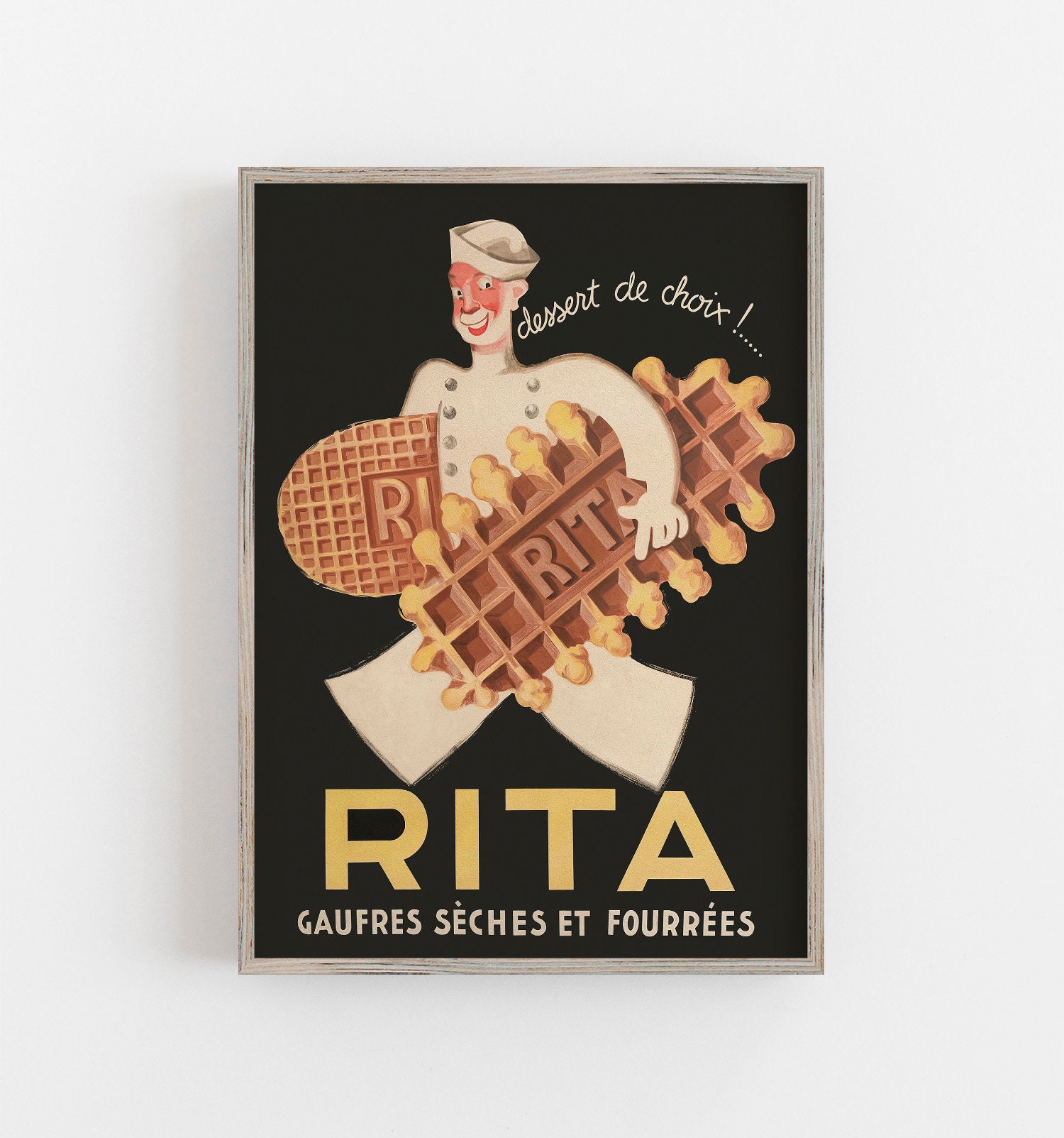 Rita Cookies Vintage Poster: French Food Wall Art (digital