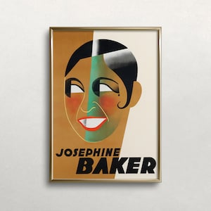 Josephine Baker Art, Vintage Wall Art, Black Woman Art, Woman Portrait, Dancer Art, Digital DOWNLOAD, PRINTABLE Wall Art, Large Wall Art