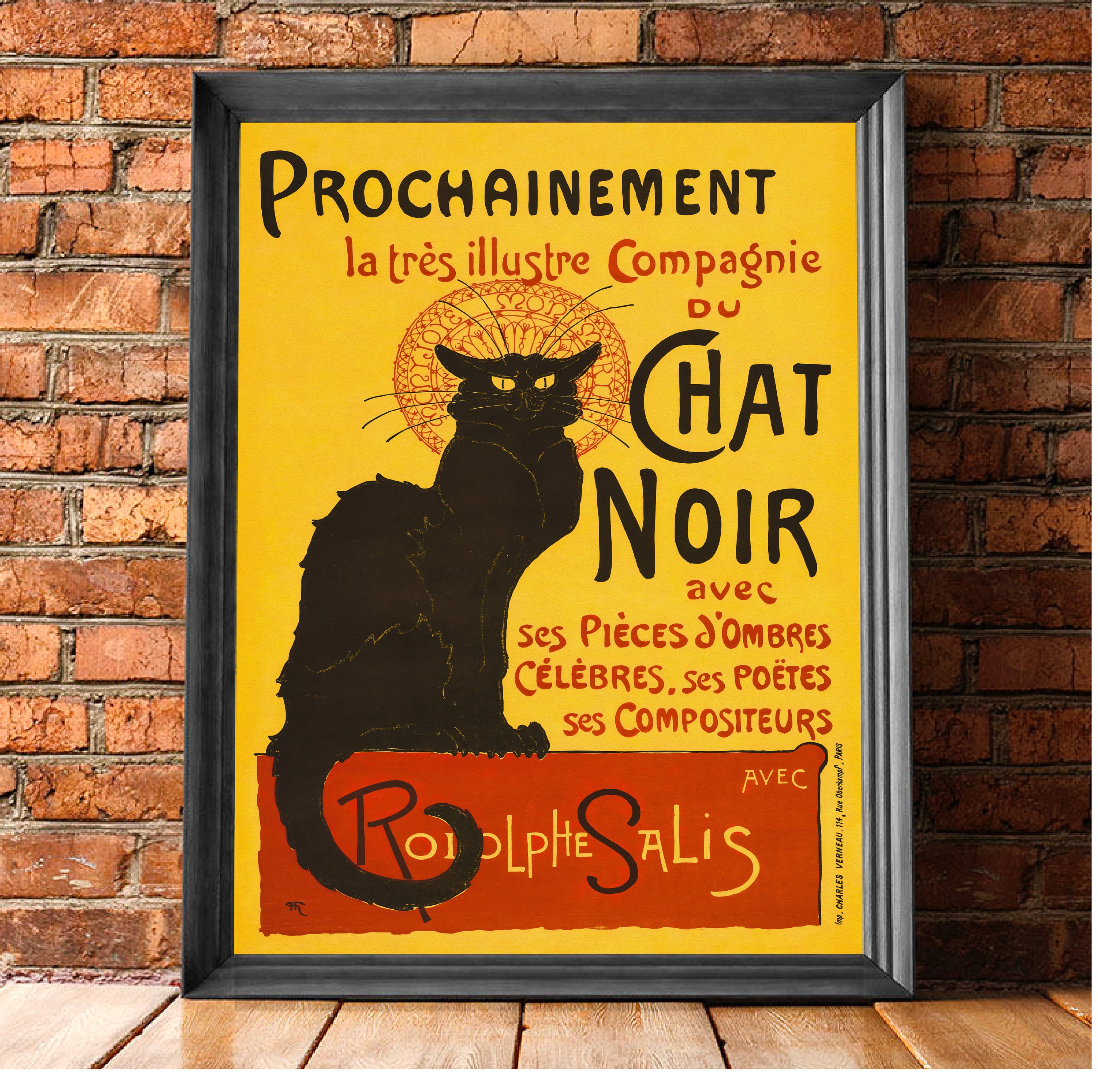 Chat Noir（ケン ベイリー）アートポスター 猫 Chat Noir（ケン ベイリー）アートポスター 猫 - メルカリ