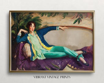 Vintage Woman Portrait Art Print: Early 20th Century (Digital Download)