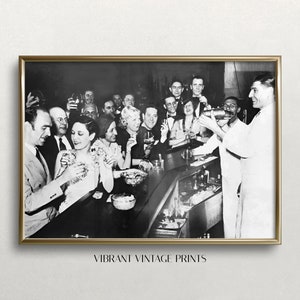 Prohibition Era Bar Print: Vintage Black and White Photography (Digital Download)