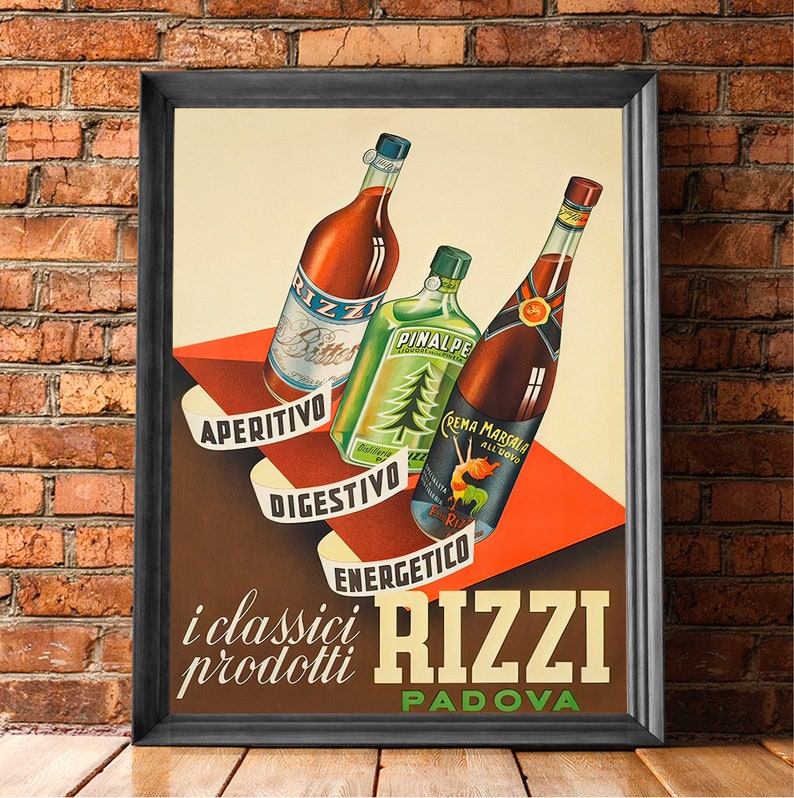 Vintage Beverage Art Bar Wall Decor Vintage Wall Art Etsy