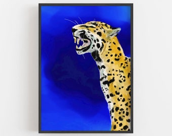 Cheetah Wall Art, Vintage Wall Art, Safari Animal Print, Leopard Print, Wild Cat Print, DIGITAL DOWNLOAD, PRINTABLE Wall Art, Large Wall Art
