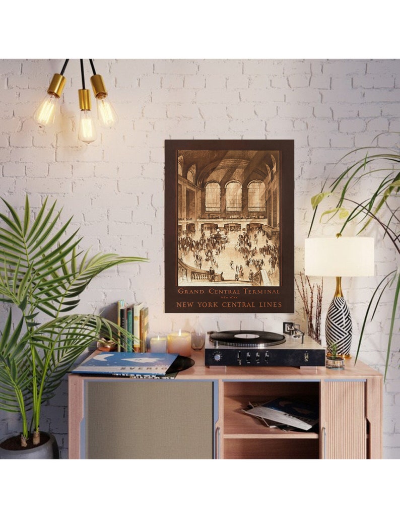 Vintagetryck av Grand Central Station: Resekonst i New York (digital nedladdning) bild 7