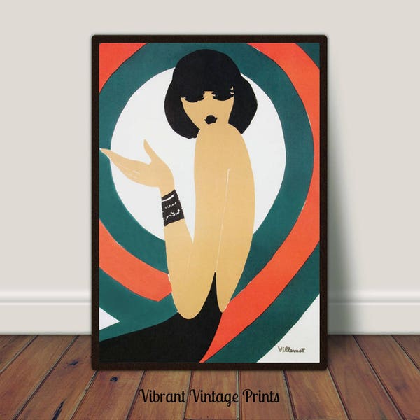 Retro Woman Portrait Print, Vintage Fashion Art (Digital Download)
