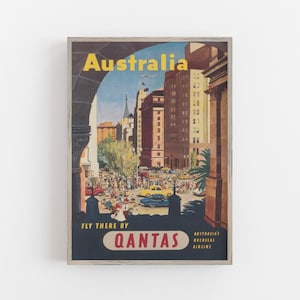 Sydney Australien Print, Vintage Wandkunst, Australien Poster, Retro Reise Poster, DIGITAL DOWNLOAD, DRUCKBARE Wandkunst, große Wandkunst