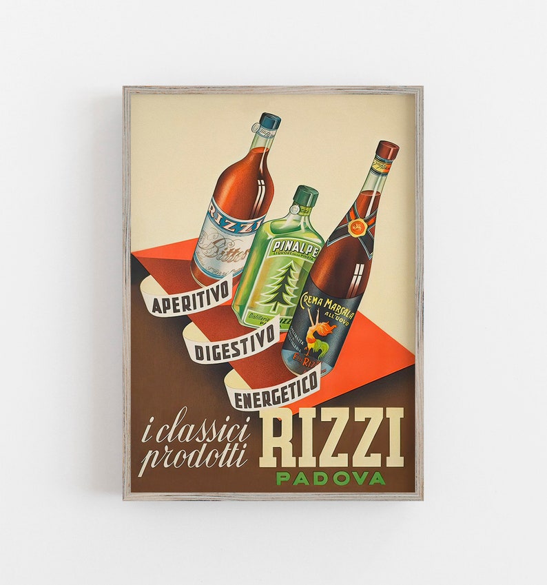 Vintage Beverage Art Bar Wall Decor Vintage Wall Art Etsy