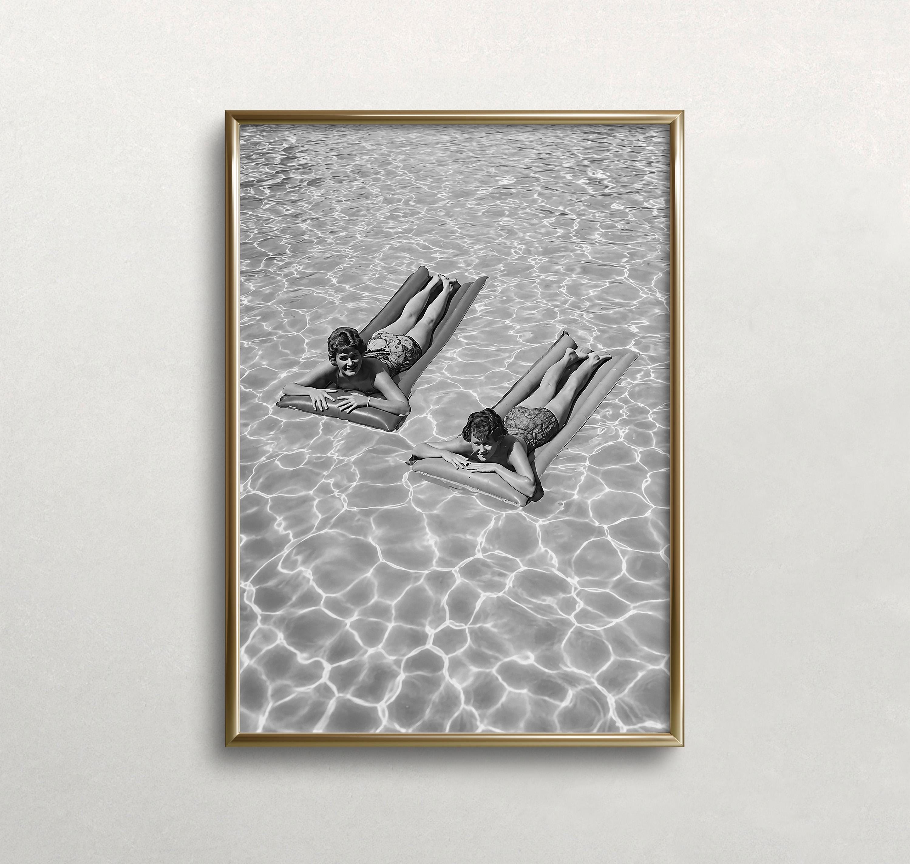 Woman in Pool Wall Art - Etsy