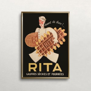 Rita Cookies Vintage Poster: French Food Wall Art (Digital Download)
