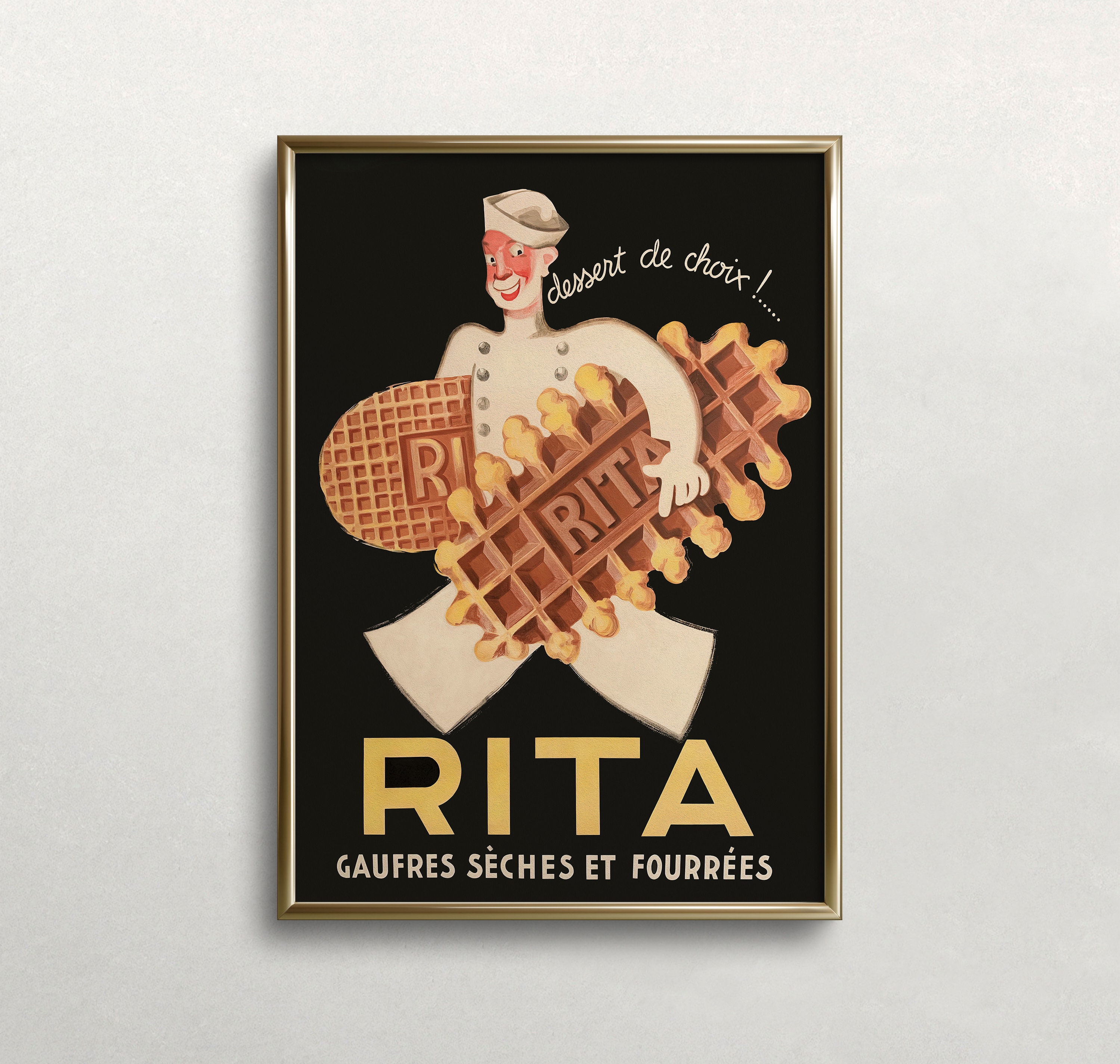 rita_antique ページ Rita Cookies Vintage Poster: French Food Wall Art (digital