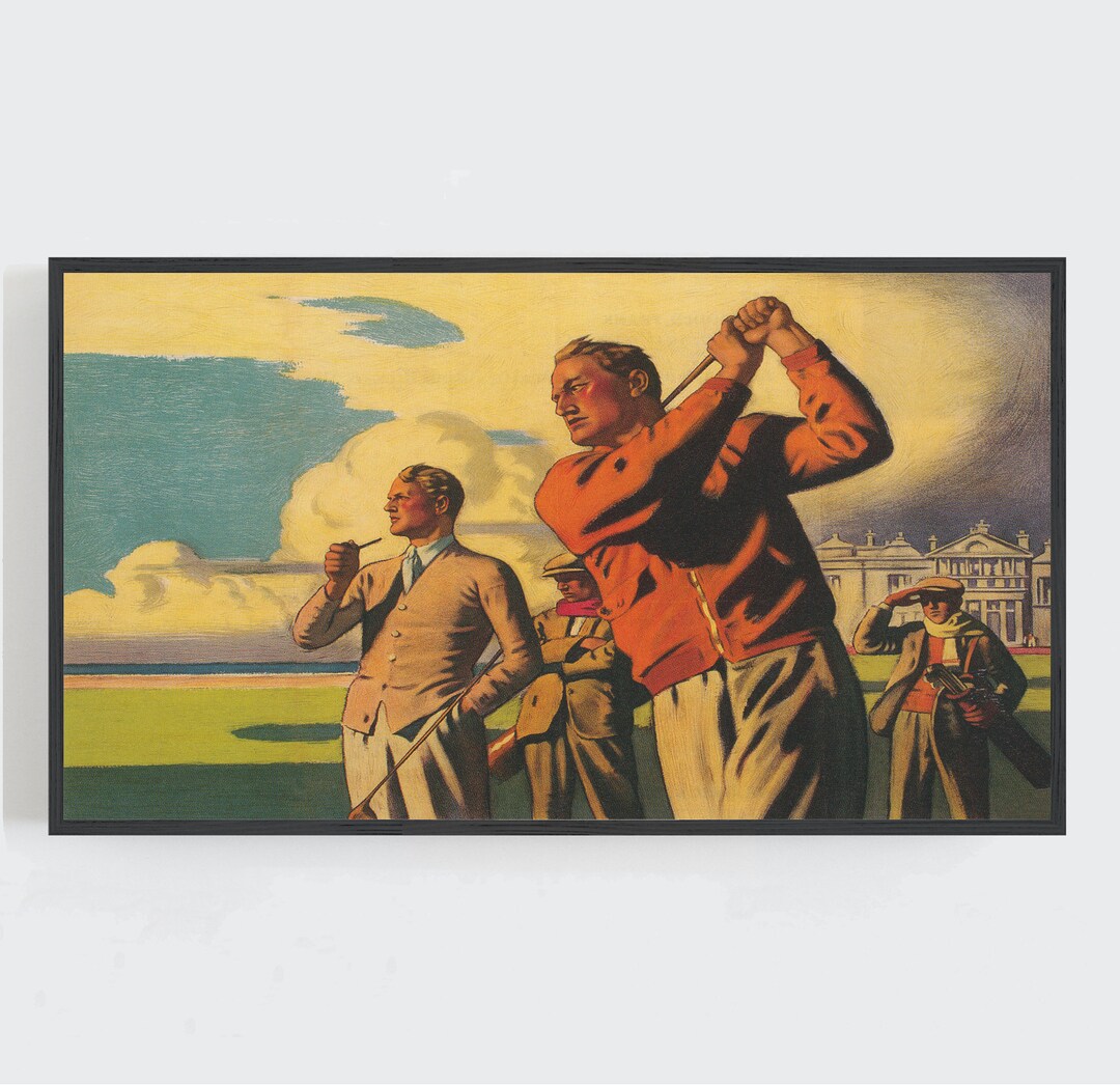 Samsung Frame TV Art, Golf Wall Art, Golf Frame TV , Golfers Wall Art