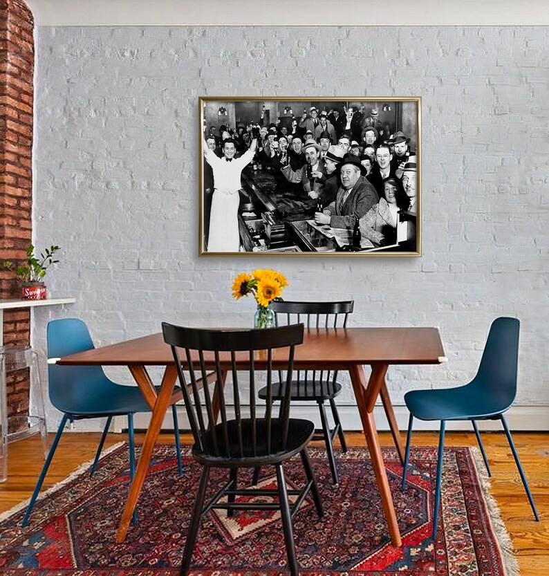 Prohibition Bar Print: Vintage Black and White Wall Art (Digital Download) image 6