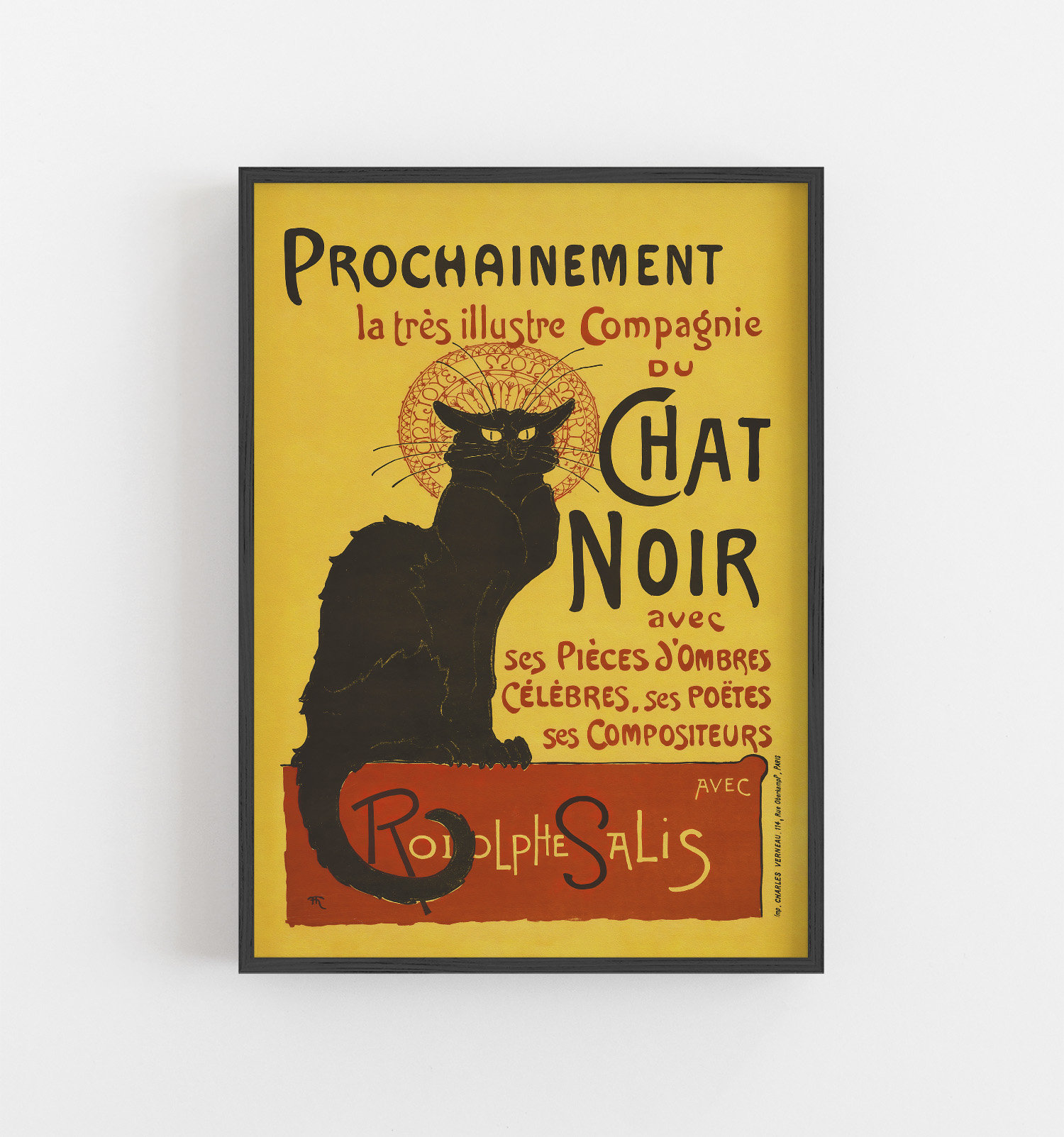 Black Cat Wall Art, Chat Noir Print, Vintage Poster Art, Classic Poster